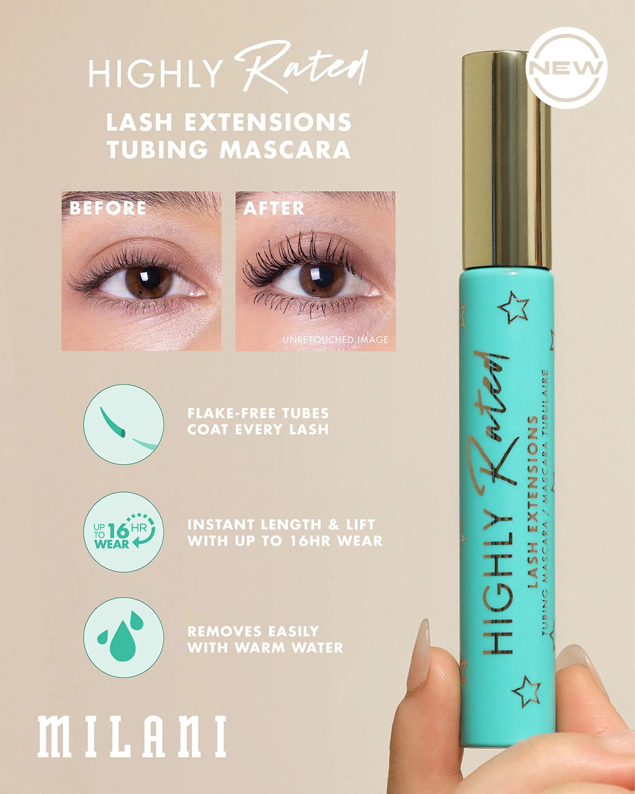 Milani Highly Rated Lash Extensions Tubing Mascara