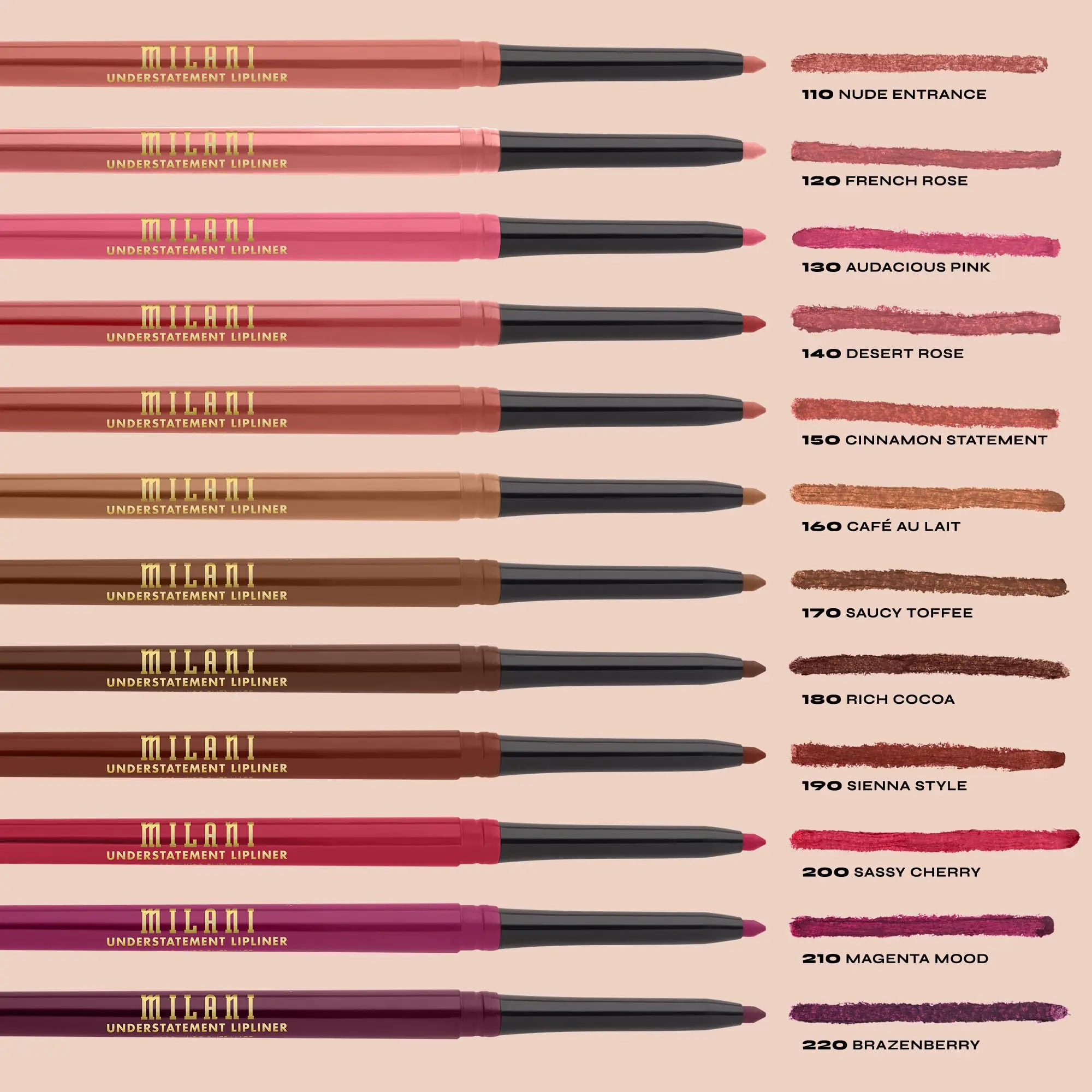 Soft Lip Liner Pencil, Easy to Use Lip Makeup Desert Rose