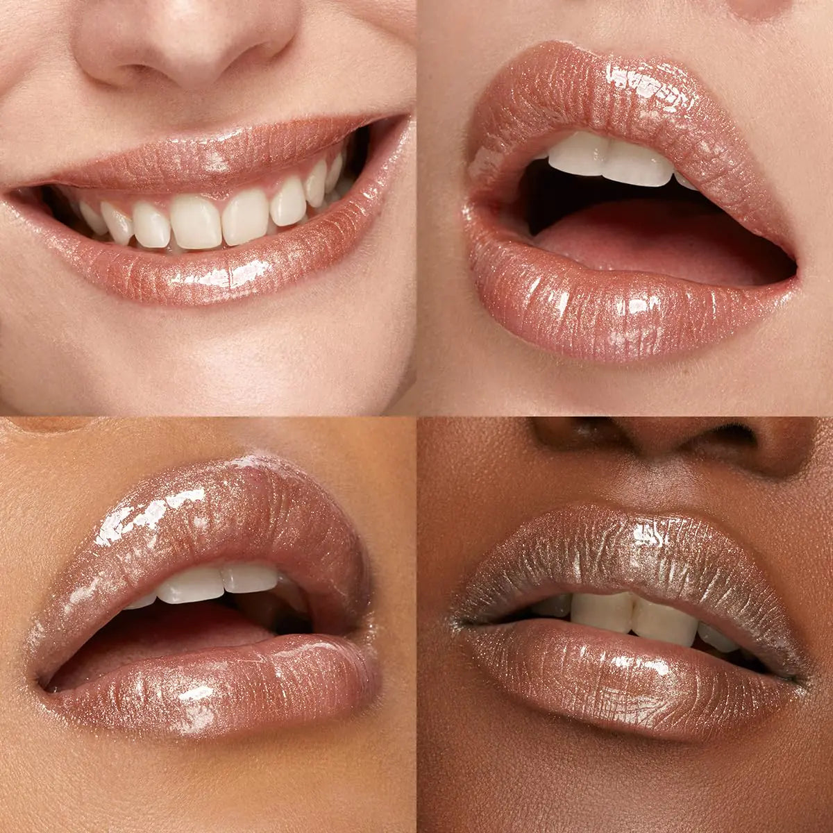 Softening Lip Gloss For A 3d Look Golden Sparkle