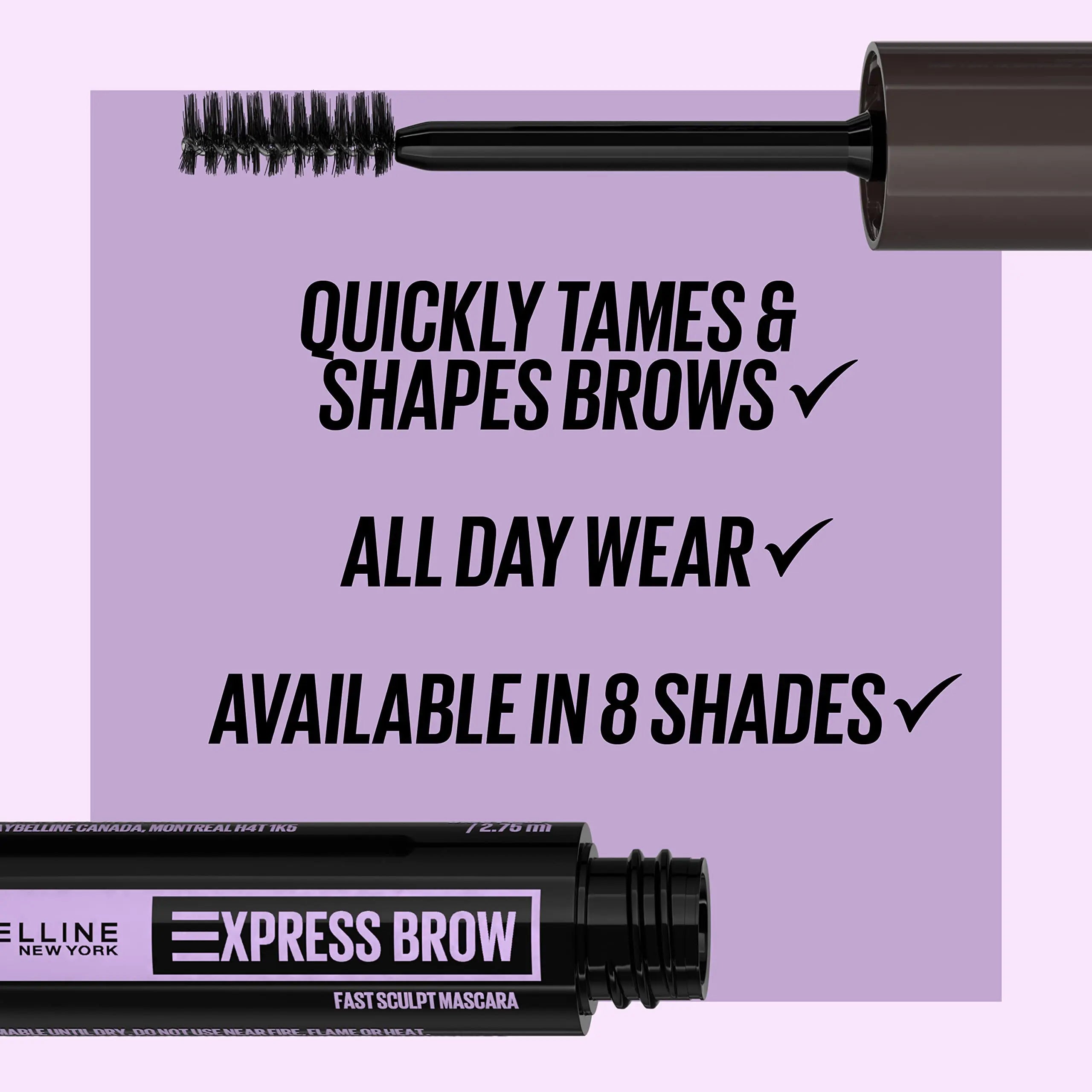 Maybelline Eyebrow Mascara Makeup Deep Brown