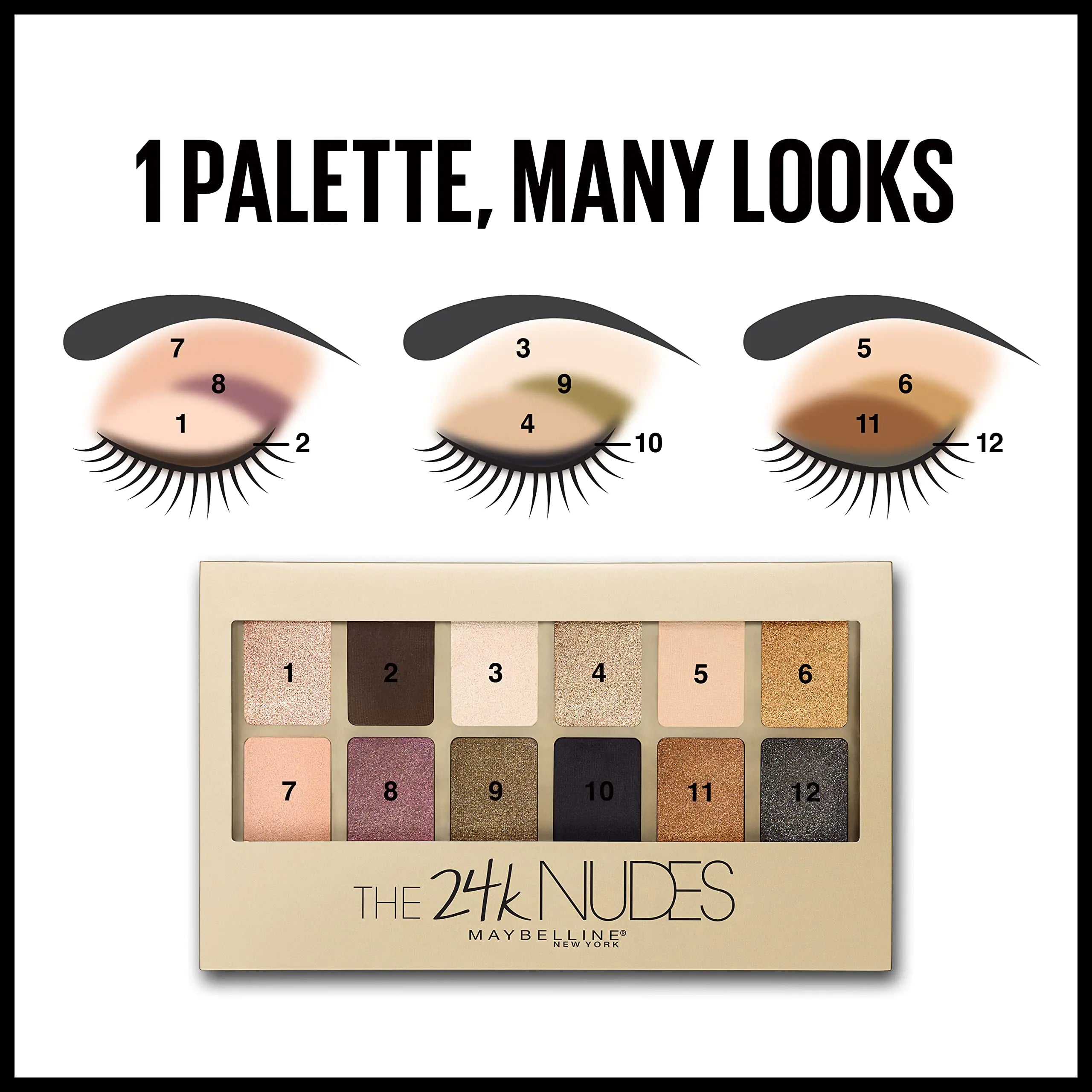 Maybelline The 24K Nudes Gold Eyeshadow Palette