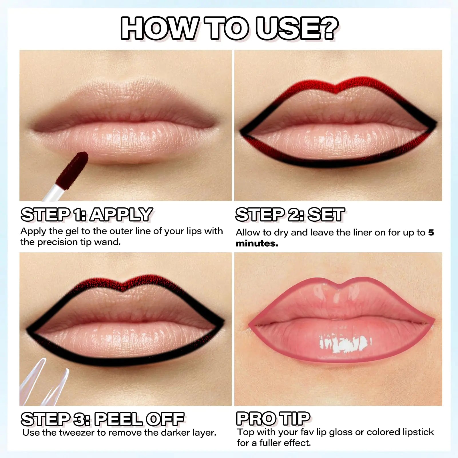 Lip Liner Stain,with Matte Finish, Long Lasting, Waterproof