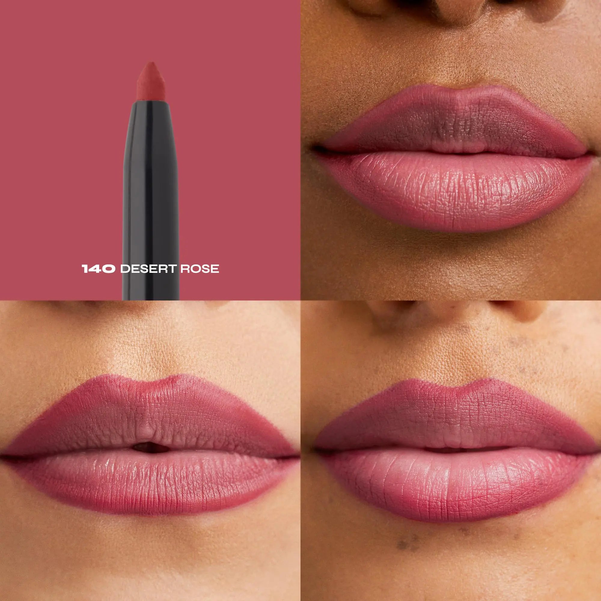 Soft Lip Liner Pencil, Easy to Use Lip Makeup Desert Rose